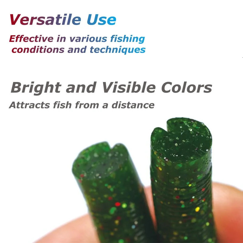 10pcs 10cm 14cm Senko Worm Soft Bait Earthworm Salt Scent Infused Realistic Wriggle HighElastic Noodle Lure Durable 241024