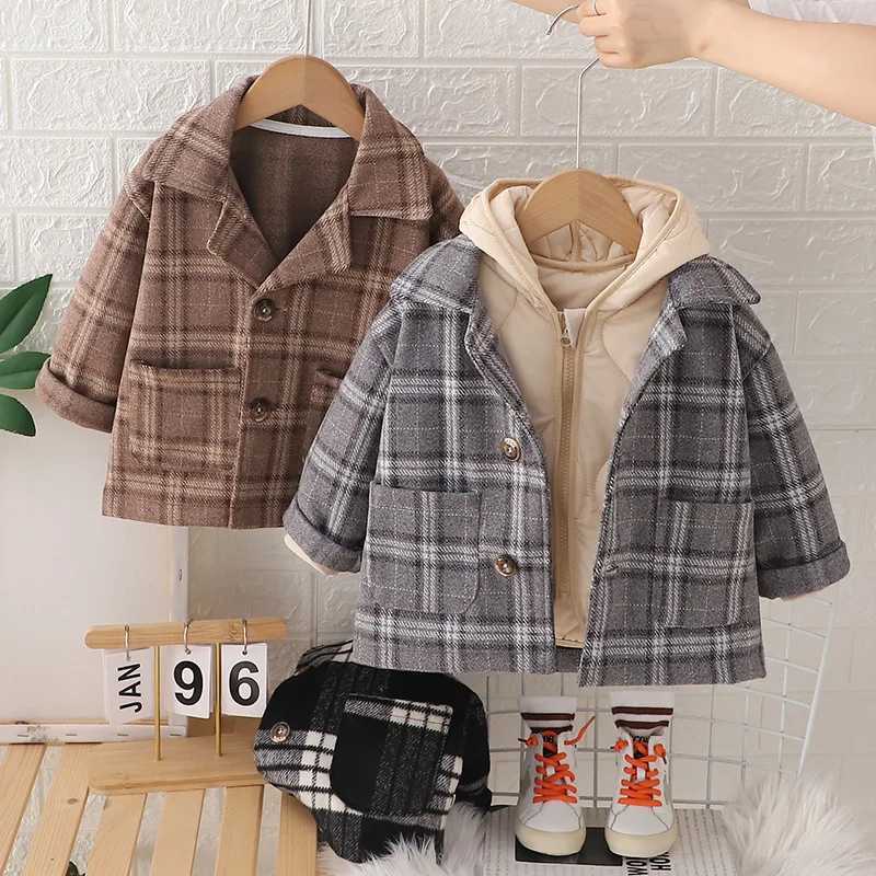 Boys Dowm Coats Autumn Winter 2024 Childrens Wool Thick Jacket Baby Warm Coat Childrens Warm Coat W241023