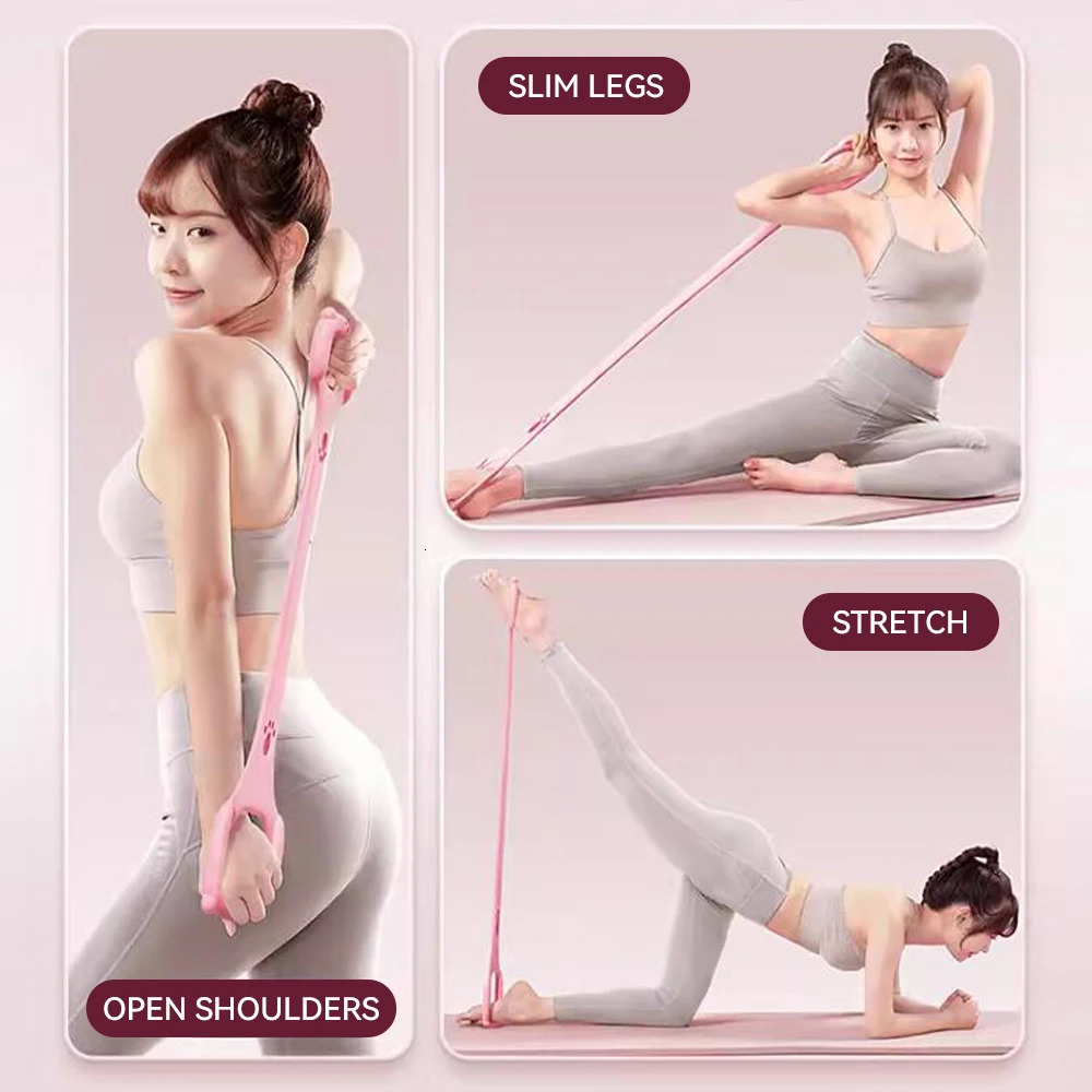 Yoga Tension Rope Animal Cat Paw Home Gym Elastic Band Portable Fitness Equipment Resistance Shoulder Opening Chest 241024