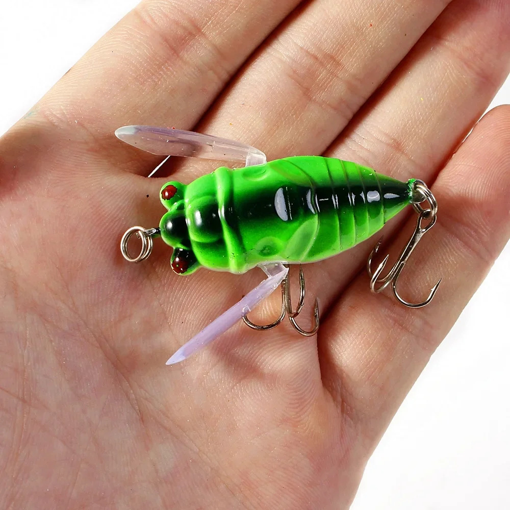 4cm 55g Bionic Iscas Artificial Wobblers Crankbait Pesca Insect Pike Tackle Simulation Cicada Hard Bait Fishing Lure 241024