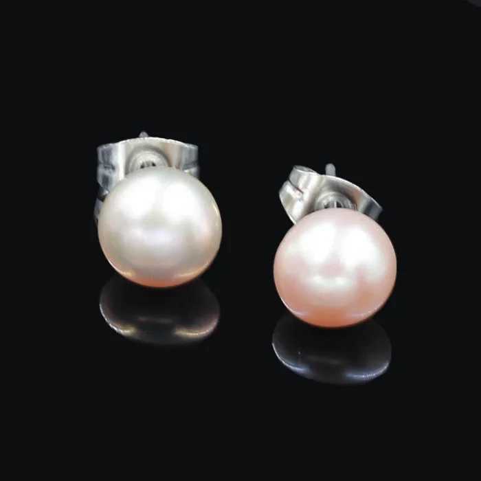 Luxury Safety Pin Earrings 2020 Jewelry Palace Fashion Freshwater Culture Pearl Button Buckle Stainless Steel Stud Earrings W241023