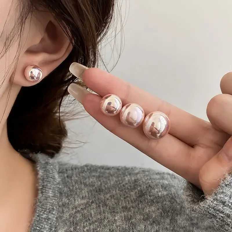 Mermaid Imitation Pearl Stud Earrings for Women Girls 10/12/14mm Delicate Elegant Pearl Earrings Jewelry GiftsX241023