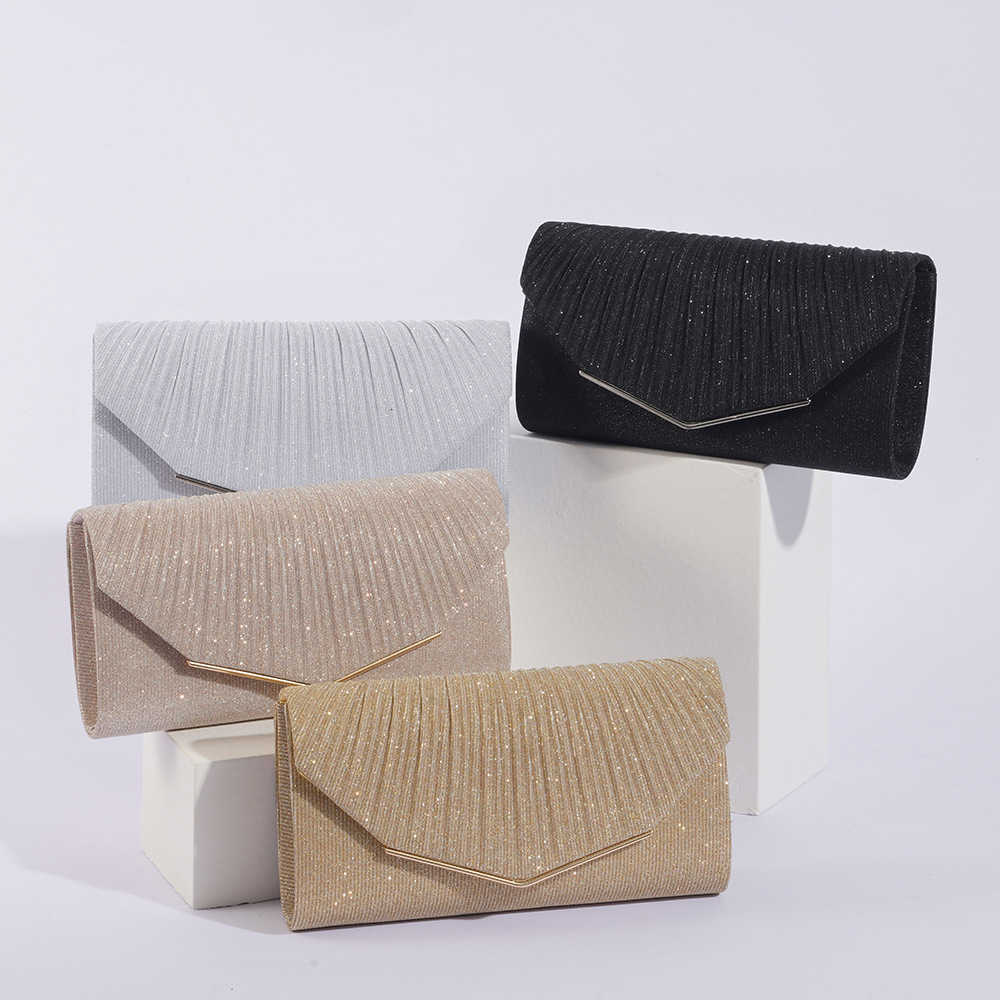 CMM Ladies Banquet Handbag Flip Cover Pillow Bag Socialite Party Banquet Bag Exquisite Pleated Bag