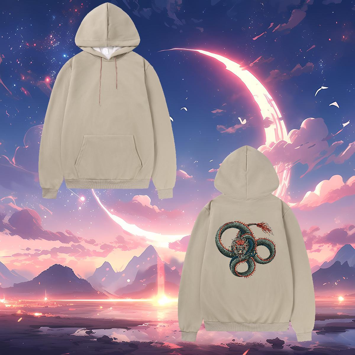 2024 DIY Hoodie Men US Plus Size Comfortable Hoodie Pullover Clothings Hip Hop Street Velvet Thick Breathable Drawstring Hoodie