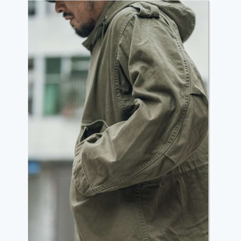 Workwear M1951 Fish Tail Pie Overcomes Men's Hooded Long M51 Large Windbreaker Parka Outdoor Trekking Travel Camping Coat