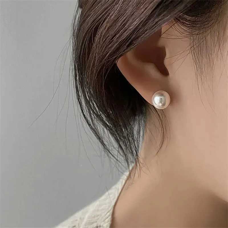 SOMILIA Fashion 925 Sterling Silver Needle Freshwater Pearl Stud Earrings Ball Earrings For Women Silver Jewelry Pierced 4-14MMX241023