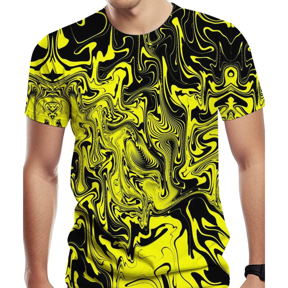 Mens T shirt Fashion Novelty Graffiti Graphic Print Men's Cool Casual tops summer clothes Fashionable and cool