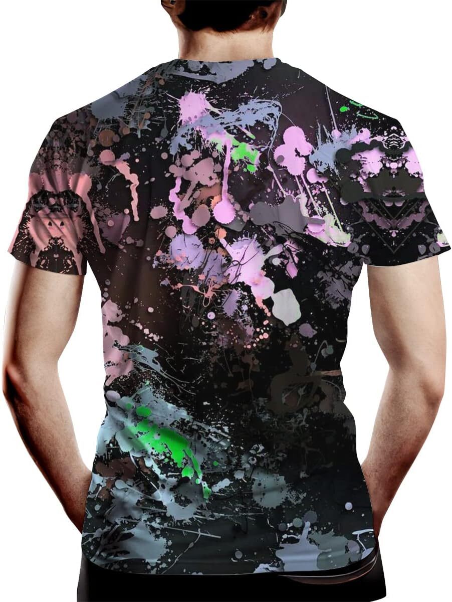 Mens T shirt Men's T-Shirt Graffiti Print Sporty and Casual Tee Top tee Casual tops summer clothes Fashionable and cool