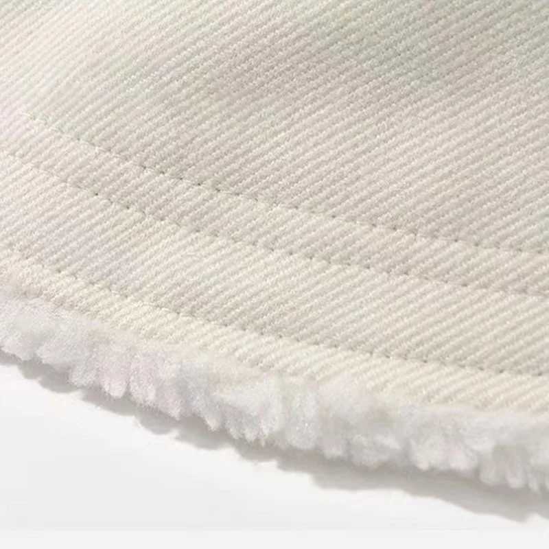 Wenlam wool winter bucket hat double-sided woven fishermans hat wool thick warm basin hat large Brim solid lining X241023