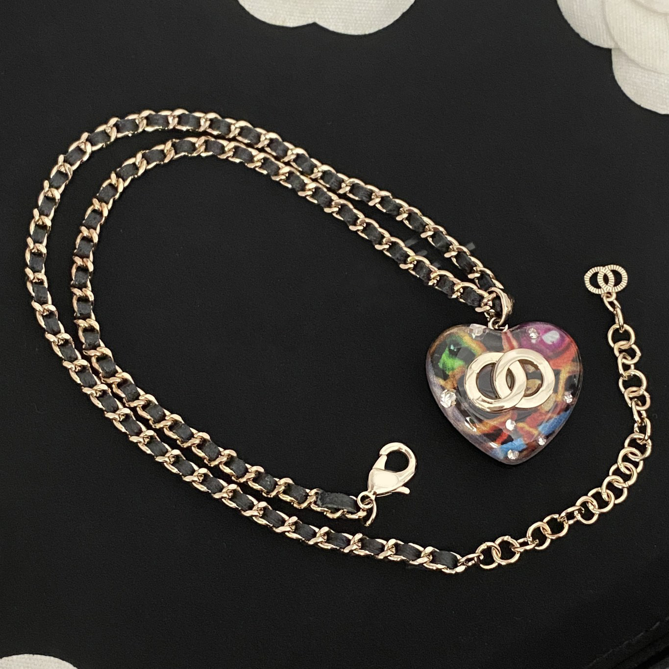 Gold Plated Brass Copper Pendant Necklace Chain Fashion Women Never Fading Colorful Heart Designer Letter Necklaces Choker Pendants Wedding Jewelry Love Gifts