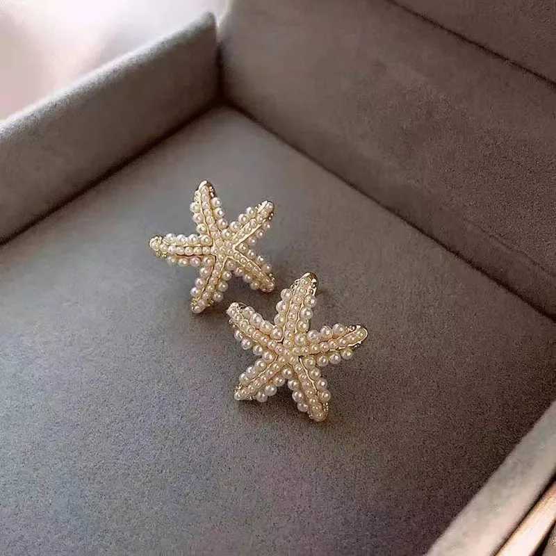 New starfish earrings for womens temperature Exquisite design imitates pearl stud earrings party Gifs womens fashion jewelry W241023