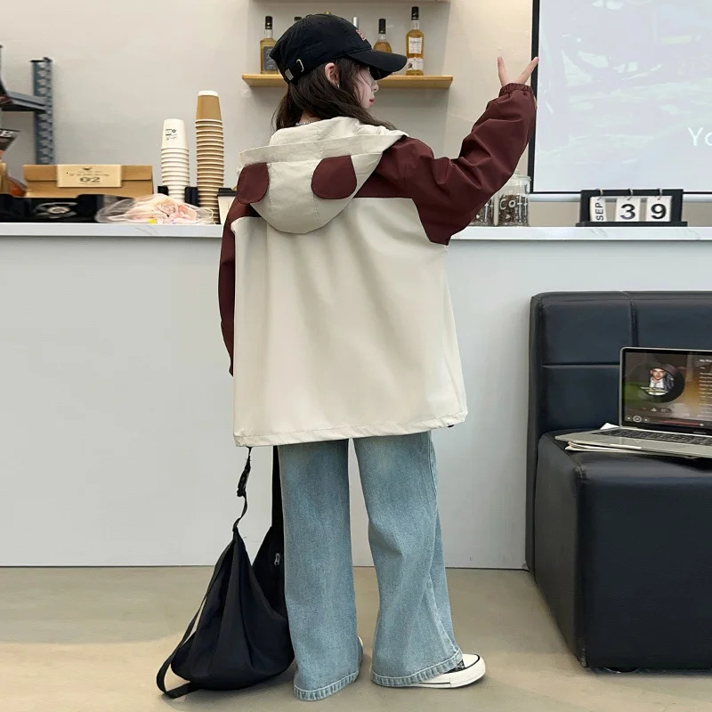 Cute and stylish childrens panda jacket suitable for girls clothing autumn jacket suitable for baby girls jackets panda hooded sweatshirt with 241024