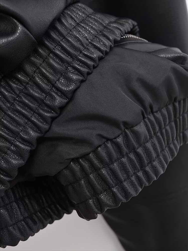 European American Autumn And Winter New Simple Versatile Lapel Maillard Retro Pilot Jacket Leather Coat