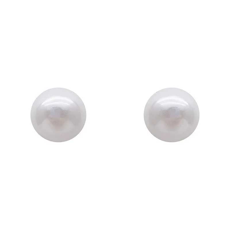 Korean Simple Exquisite White Pearl Stud Earrings For Women Girls Minimalist Ear Jewelry GiftsX241023
