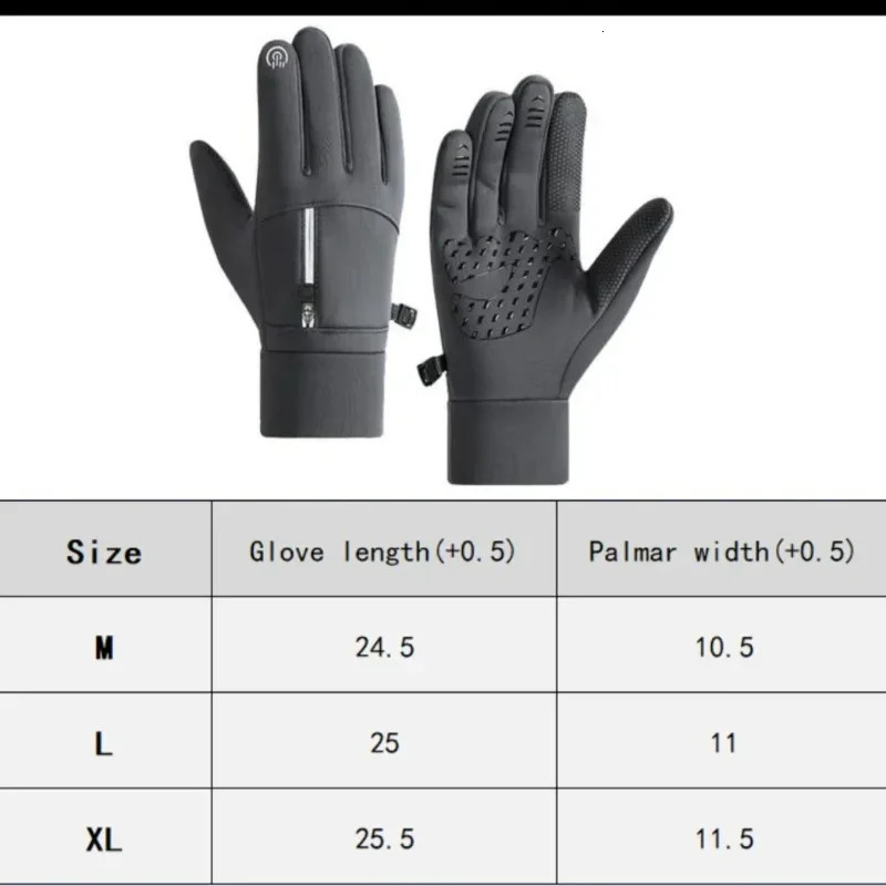 Winter Warm Touch Screen Gloves Outdoor Windproof Waterproof Coldproof Men Woman Driving Cycling Fishing Ski 241024