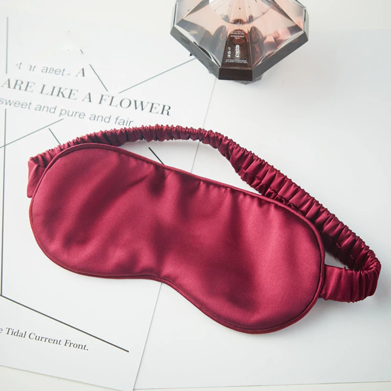 1 piece of pure silk filled sleep eye mask soft travel rest sleep aid patch eye mask healthy eye mask 241024