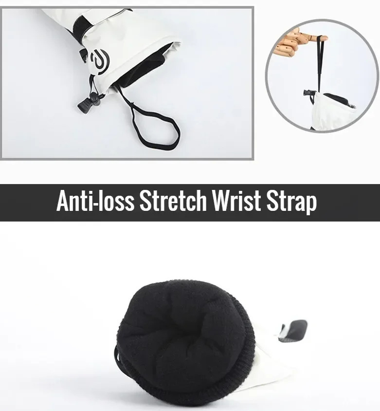 Winter Men Women Ski Gloves Windproof Warm Waterproof TouchScreen Fleece Nonslip Snowboard Snowmobile Cycling Skiing y241024