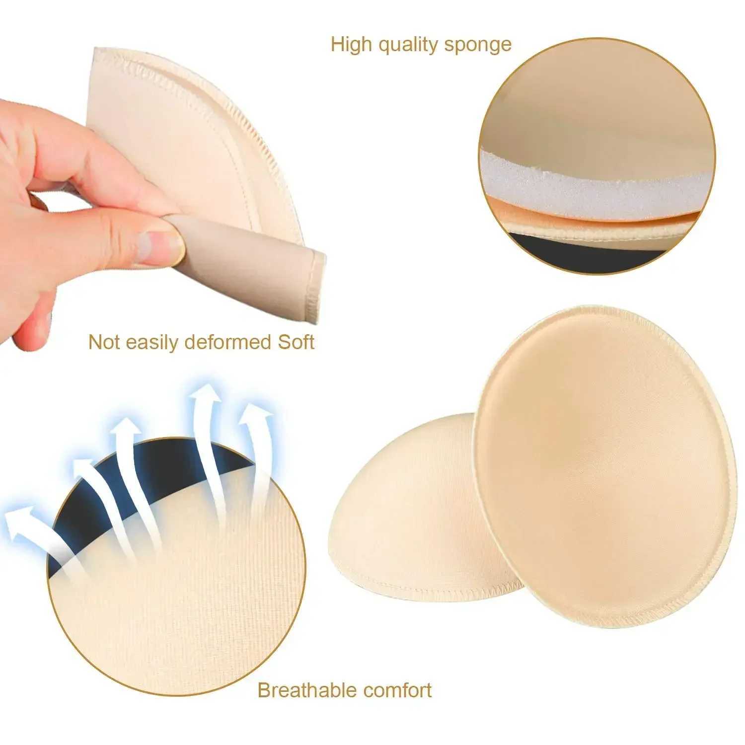 1/3/5Pairs New Women Intimates Accessories Sponge Swimsuit Breast Lift Up Bra Padding Chest Enhancers Bra Foam Insert Chest CupXJ241024