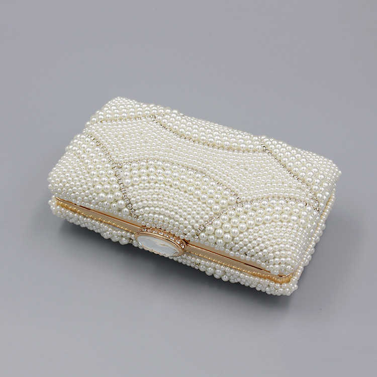 CMM Dinner Bag Pearl Luxury Small Bag Womens Metal Chain Solid Color Soft Surface Lock Bag