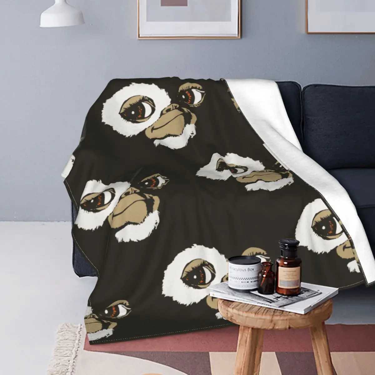 Blanket Gremlins Gizmo Blankets Flannel Monster Gremlin 80s Horror Christmas Movie Super Soft Throw Blanket for Outdoor Travel Bed Rug Z241024