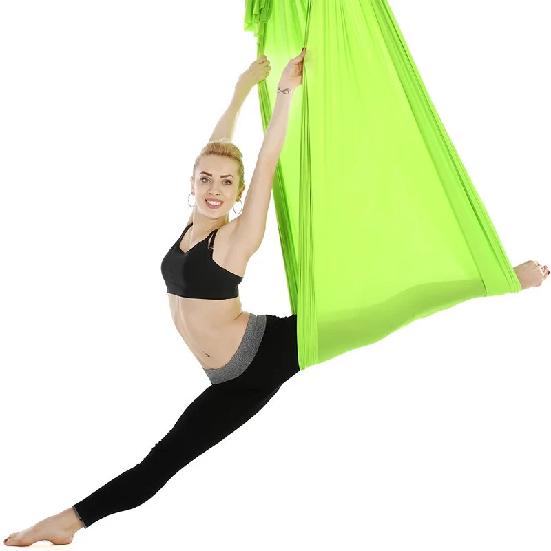 4567m Aerial Yoga Hammock Elastic Silk Flying Swing for AntiGravity Body Building Pilates Infoor Outdoor Fitness 241024