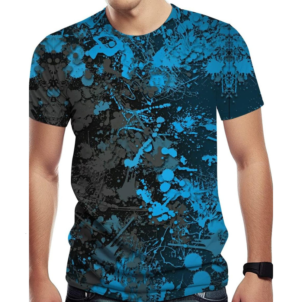 Mens T shirt Men's Novelty T Shirt Graffiti Print Summer Fashion tee Casual tops summer clothes Breathable trend