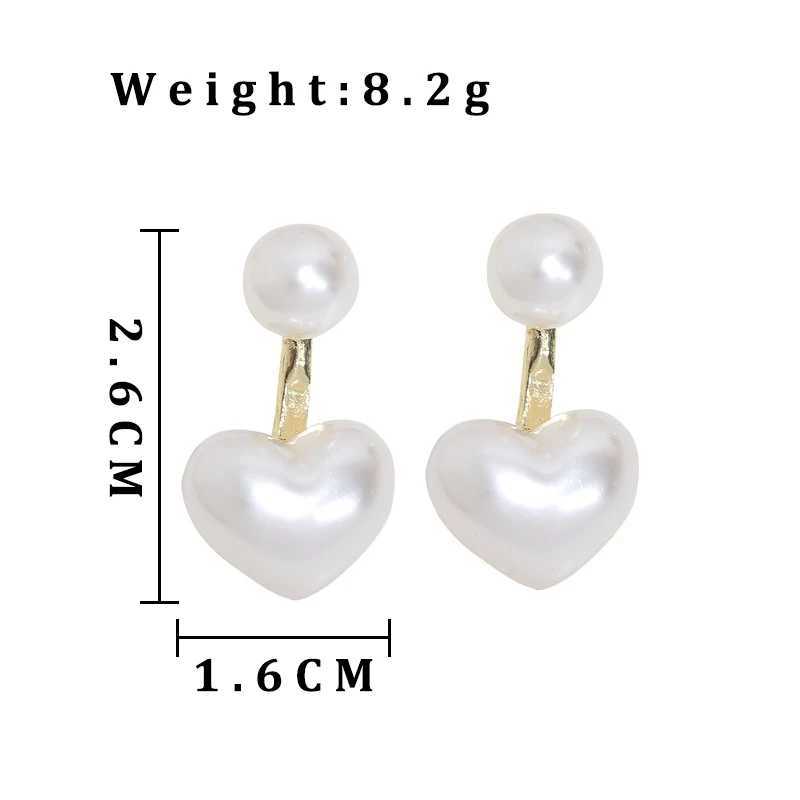 Elegant Heart Pearl Drop Earrings for Women Romantic Love Dangle Earrings Wedding Party Fashion Jewelry 2024 New Gift pendientesX241023