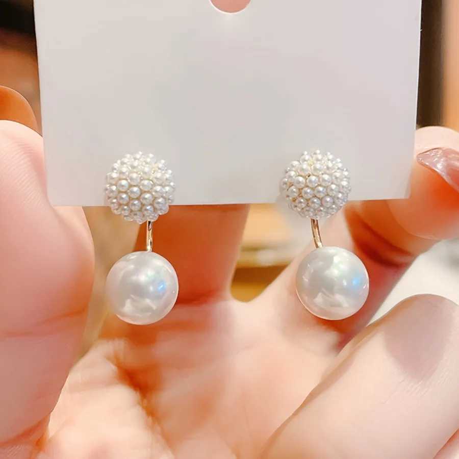 S925 silver needle stud earrings small bead stud earrings womens personality earrings pearl earringsX241023