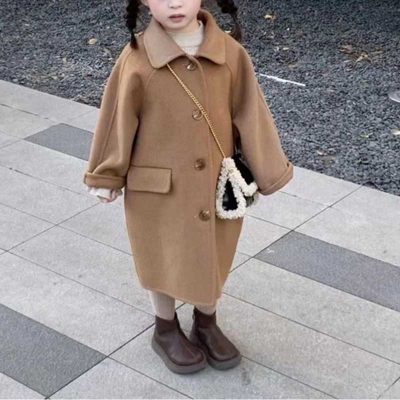 Womens wool coat windbreaker 2023 pure cotton warm winter cotton Par Plus size childrens clothing W241023