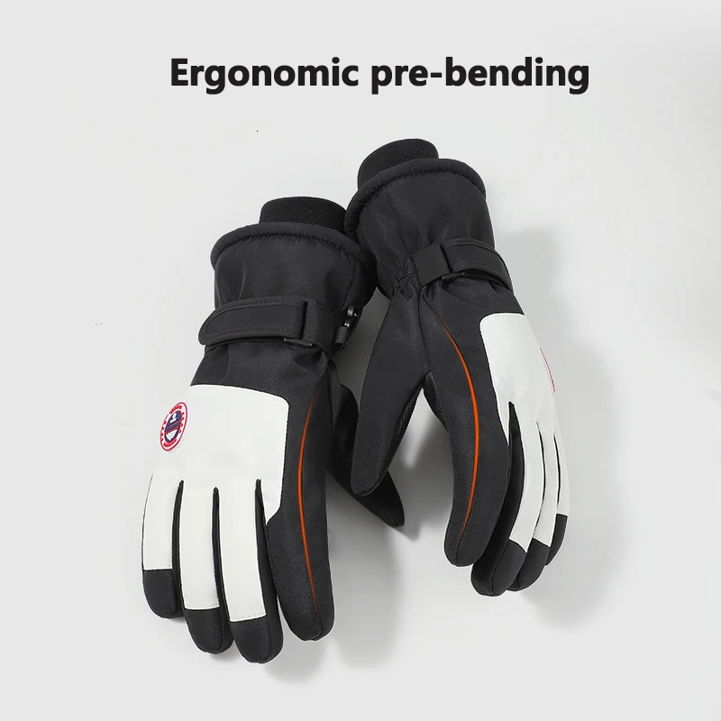 Winter couple ski gloves Thick warm Adjustable close nonslip touch screen Outdoor riding waterproof and cold 241024