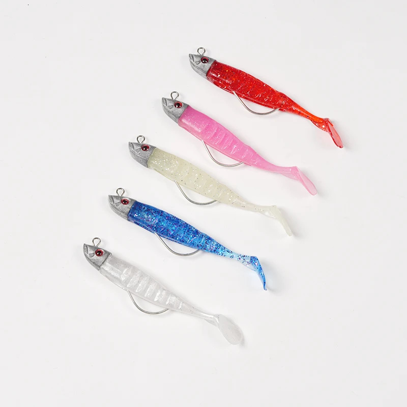 Soft Bait Fishing Lures 8cm 85g 2 Replacement Jig Fish Tackle T Tail Sea Bass Lure 241024