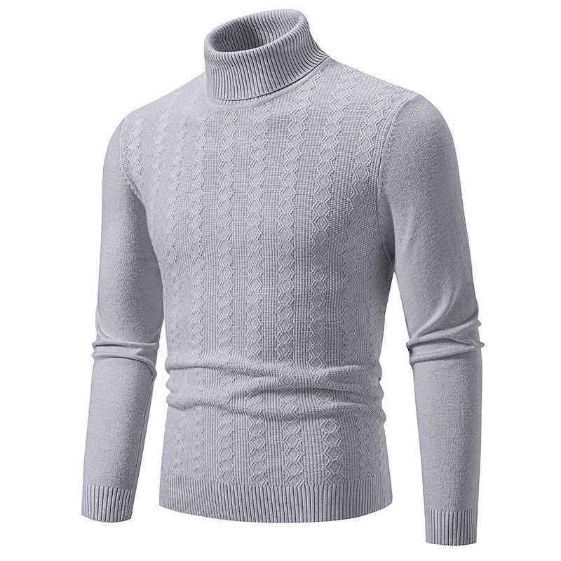 New Slim Fit Turtleneck Sweater Men Autumn Winter knitted Pullovers Mens Fashion Casual Warm Knit Turtleneck Pullover Sweaters LX241024