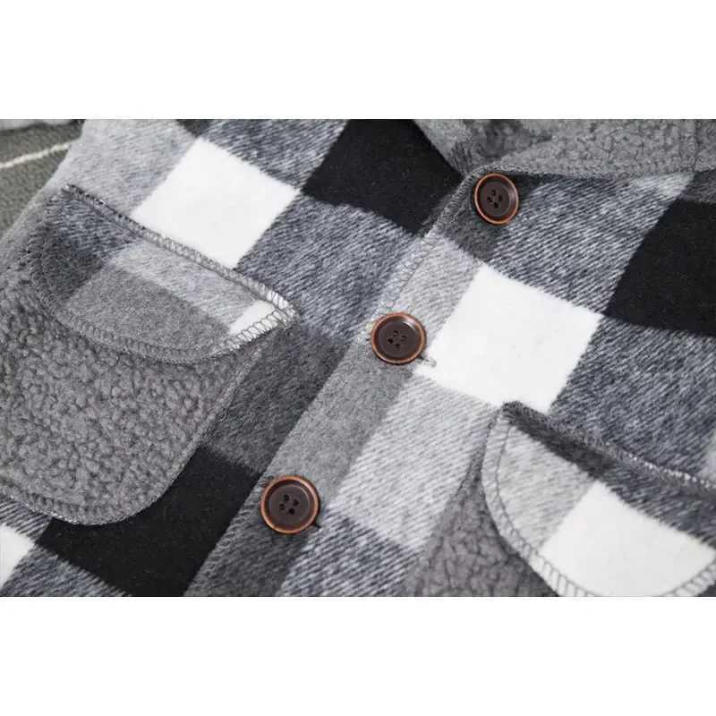 Winter cotton childrens boys clothing plain weave casual wool coat with collar warm and windproof childrens clothing set for 2-7 years W241023