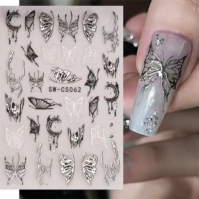 50/100 pieces of Ins style 3D adhesive nail art stickers healthy and can be unloaded bronze nail art stickers creative handmade 3D effects 241024