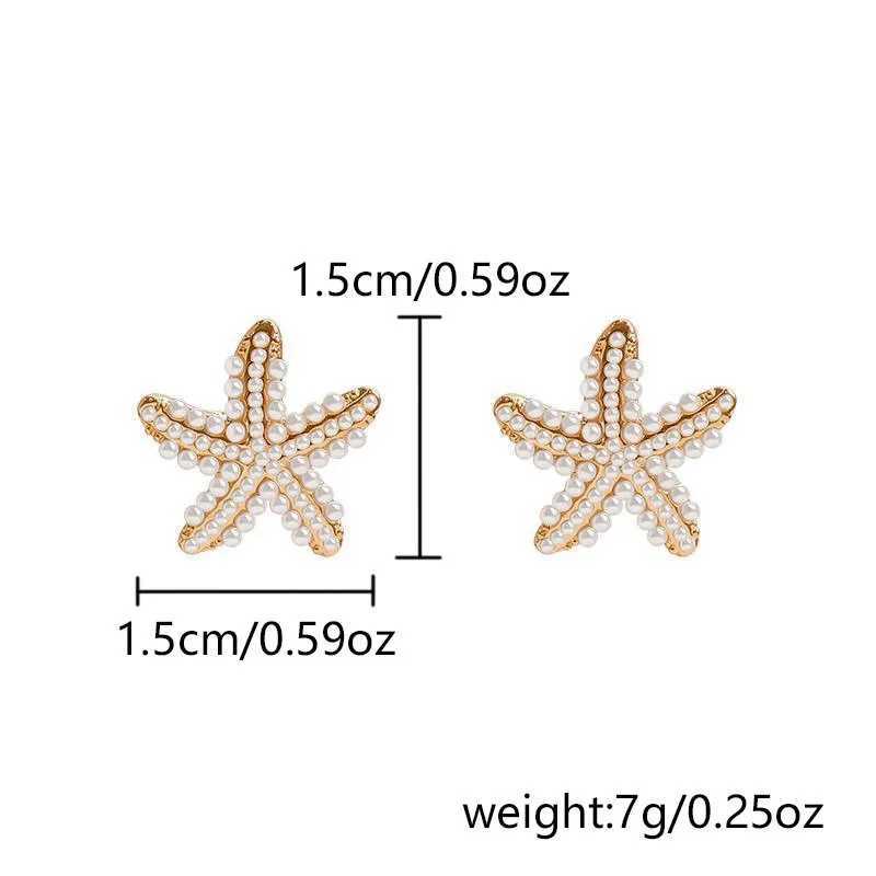 New Type Starfish Earrings for Women Temperament Exquisite Design Imitation Pearl Stud Earring Party Gifs Female Fashion JewelryX241023
