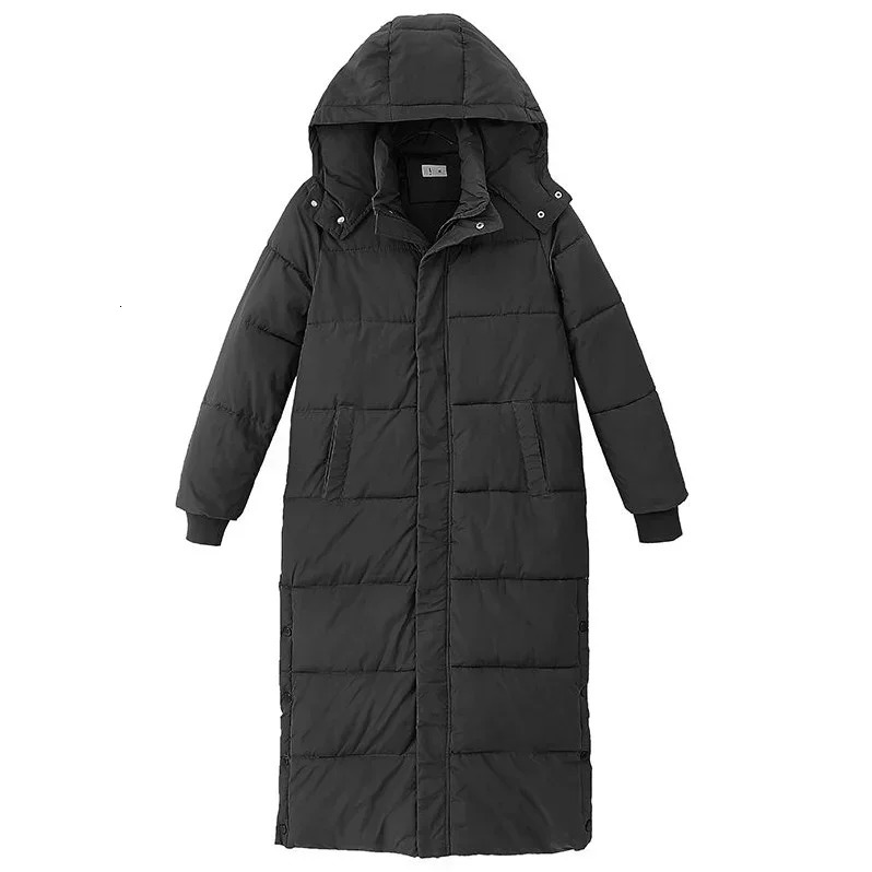 Womens Long Cotton Coat Womens Winter Jacket Korean Womens Down Jacket Loose Thick Long Coat Inflatable Jacket Womens 241024