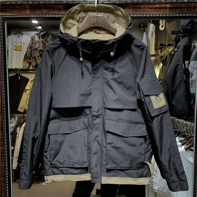 Autumn Winter Cotton Jacket Men's Outdoor Sport Trekking Hiking Camping Climbing Ski Casual Hooded Tops Youth Fashion Loose Coat