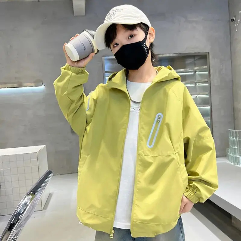 Fashionable childrens boys jacket casual hooded zipper childrens windproof jacket cartoon boys jacket 4 6 8 10 12 year old childrens clothing 241024