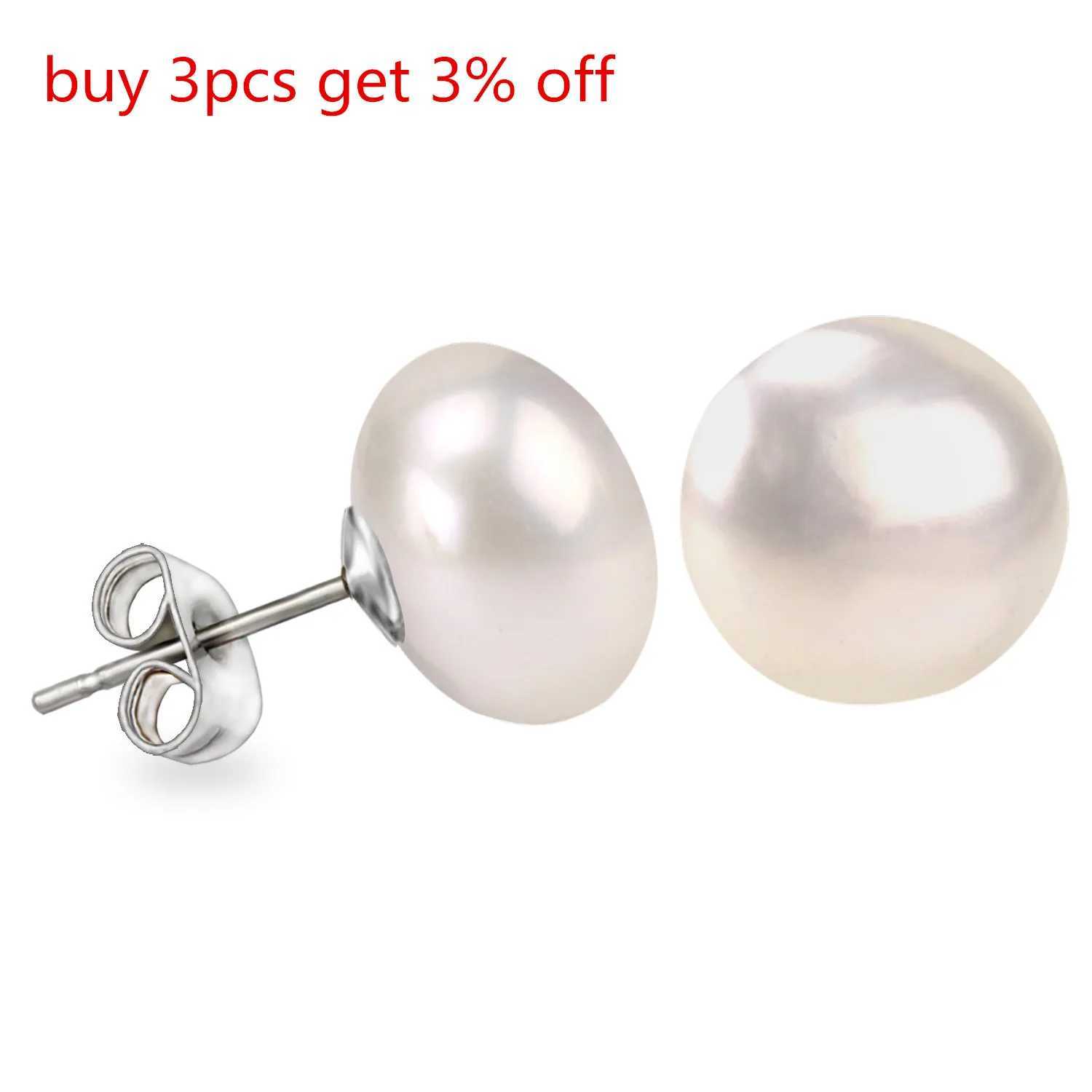 Luxury Safety Pin Earrings 2020 Jewelry Palace Fashion Freshwater Culture Pearl Button Buckle Stainless Steel Stud Earrings W241023