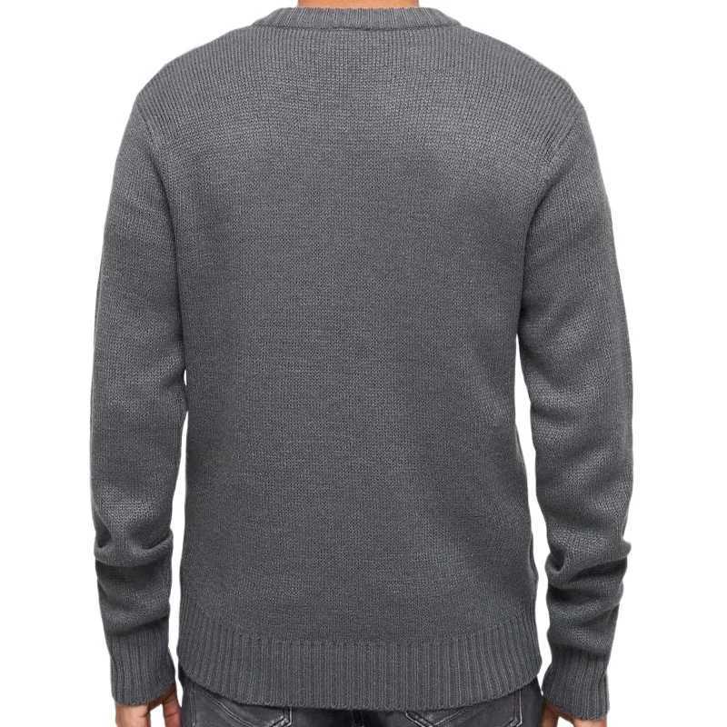 2024 Autumn New Casual Knitted Jumper Tops Mens Fashion Zipper Crew Neck Knit Sweaters For Men Leisure Solid Color Slim Sweater LX241024