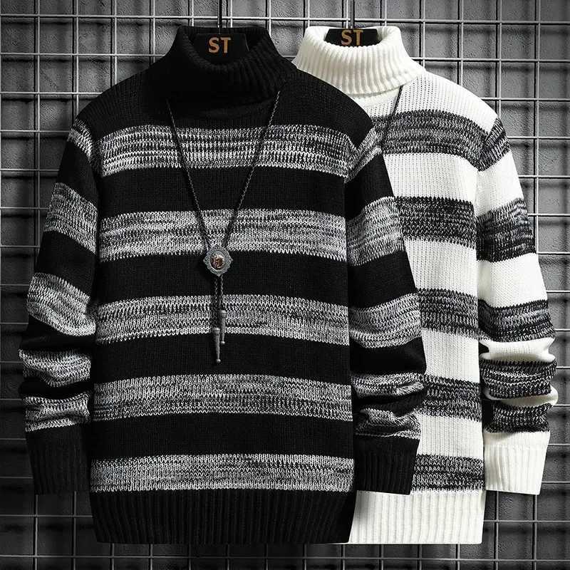 2024 Autumn and Winter New Sweater Round Neck Fashionable Warm Pullover for Men and Women Striped Sweaters LX241024