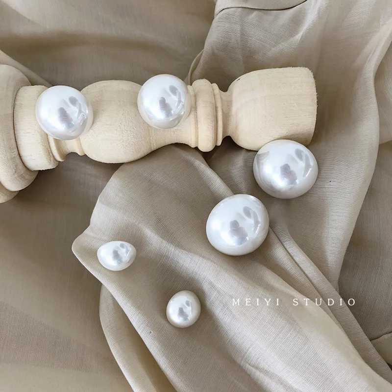 Korean Chic Simulated Pearl Beads Stud Earrings Brincos Party Bridal Wedding JewelryX241023