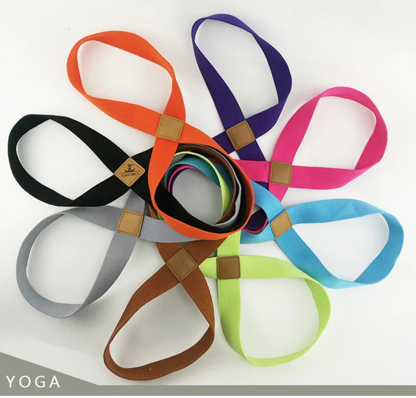 Women Yoga Stretch Strap Belt 8shaped Pull Up Rope for Wrist Waist Leg Training Gym Accessories Fitness Equipment 241024