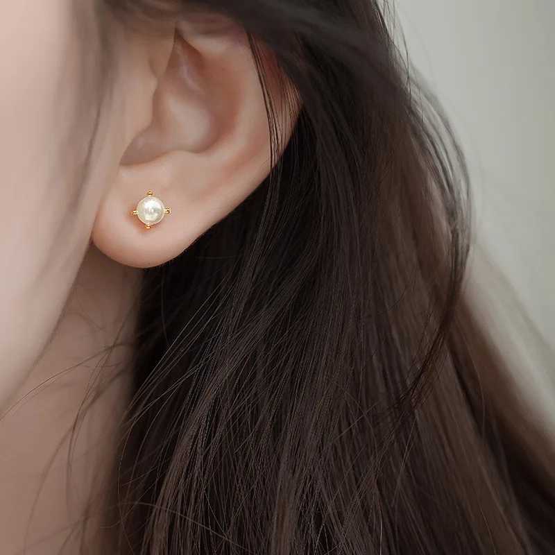 yichong 2024 Trend Mini Pearls 100% Sterling 925 Silver needle Small Stud Earrings for Women Female Fine Jewelry WholesaleX241023