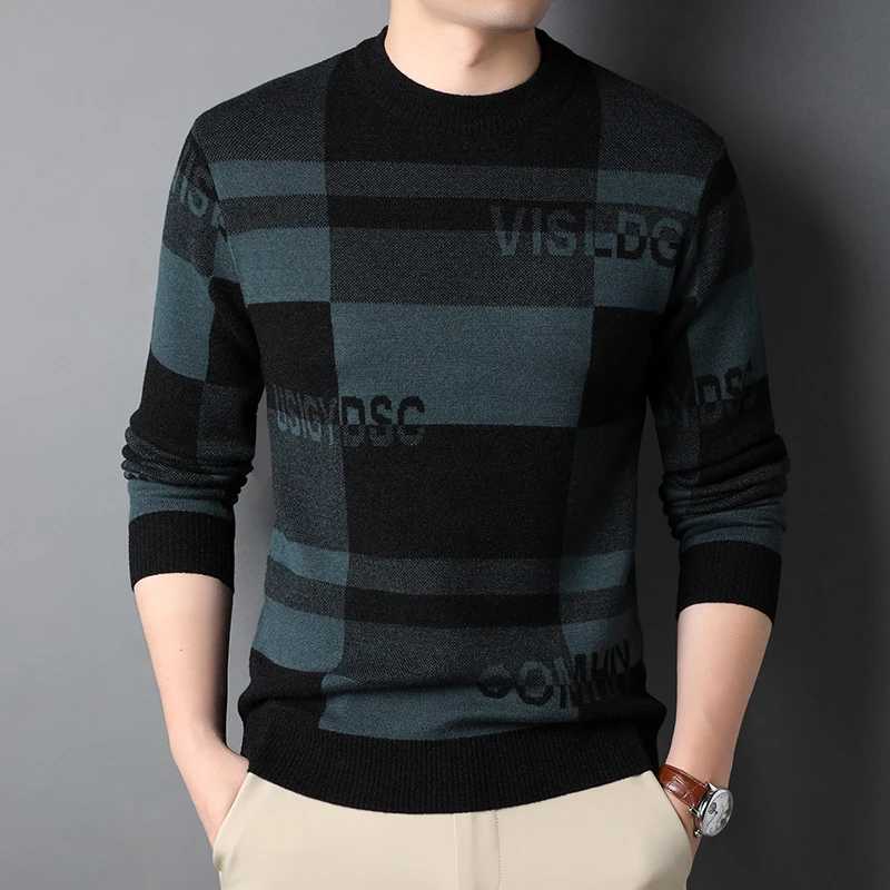 Top Grade New Fashion Designer Brand Luxury Street Wear Knit Pullover Letter Sweater Autum Winter Casual Jumper Mens Clothing LX241024
