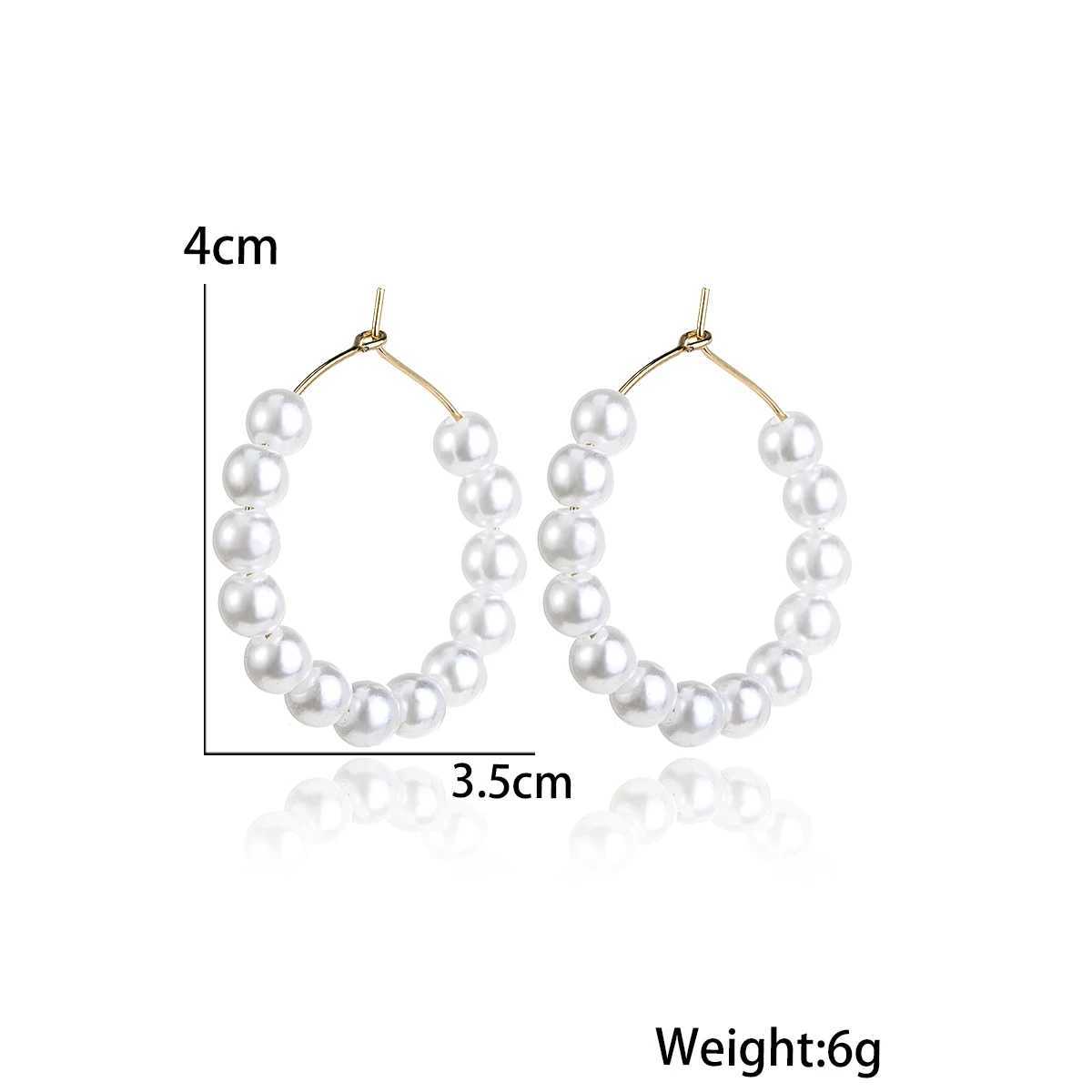 Fashion imitation pearl round earrings anti allergic earrings womens piercing temperature Tren Novel Collections jewelry W241023