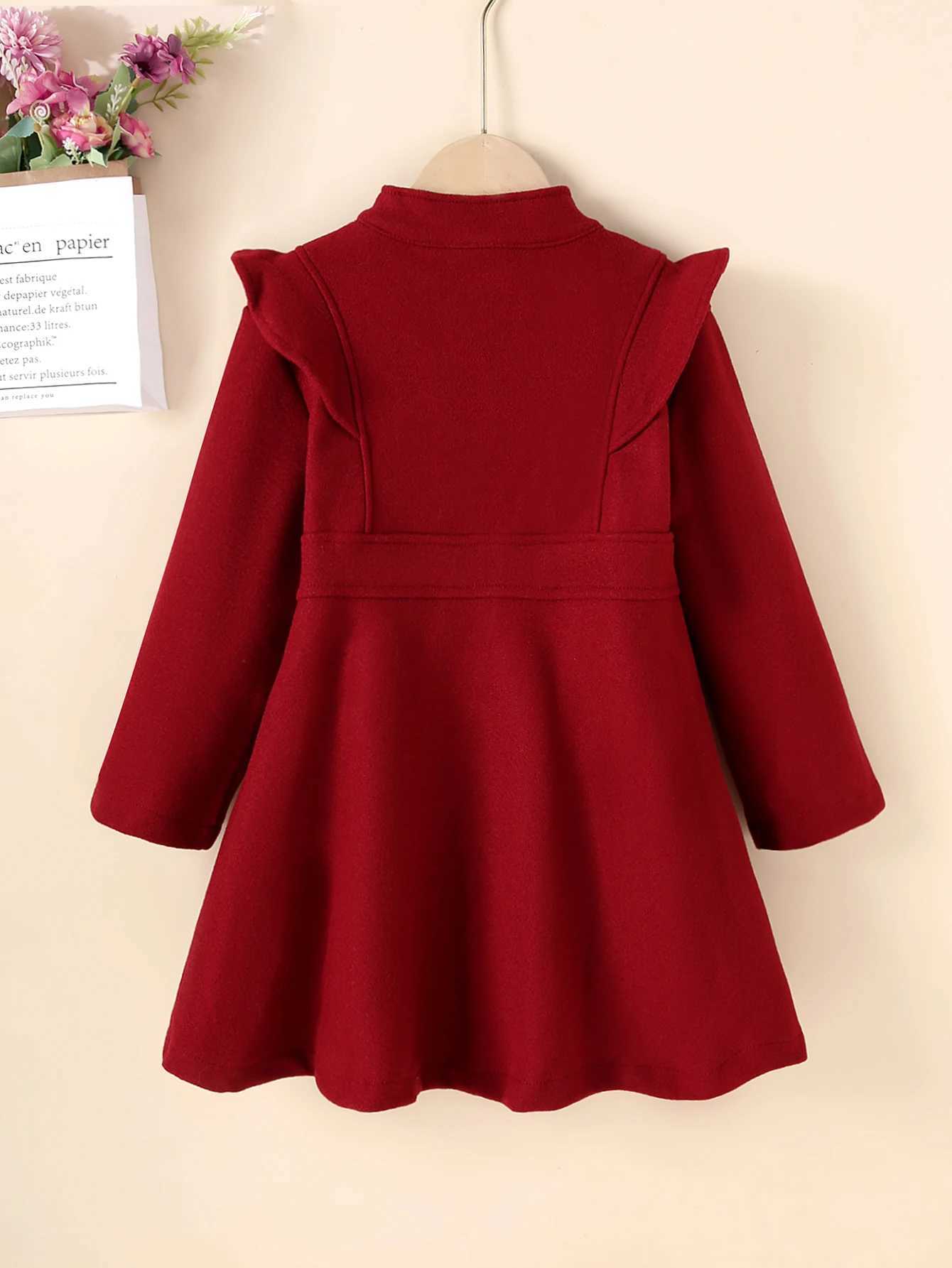 Autumn and winter chiffon girls solid color small stand collar single corset jacket W241023