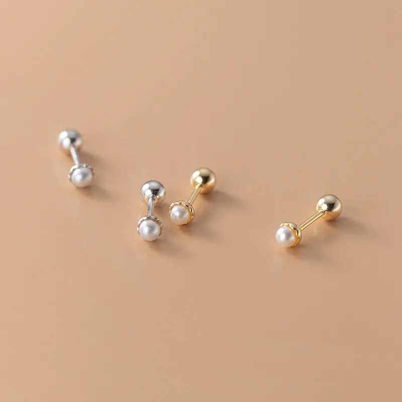 Fashion Silver Color Simple Round Bead Charm Stud Earrings for Women Girls Elegant Fashion Party Korean Jewelry eh183X241023
