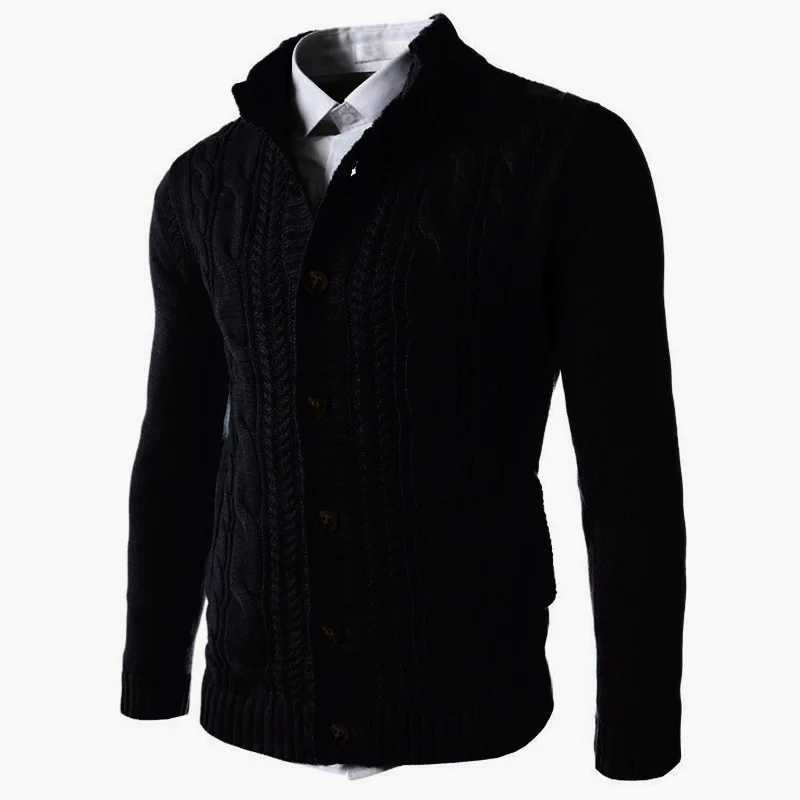 Europe and The United States Mens Business Outdoor Knitwear New Hot Selling Stand Collar Cardigan Sweater Casual Woolen Coat LX241024