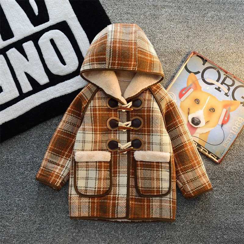 Womens wool coat outerwear 2022 new style thick velvet winter autumn cotton childrens clothing W241023